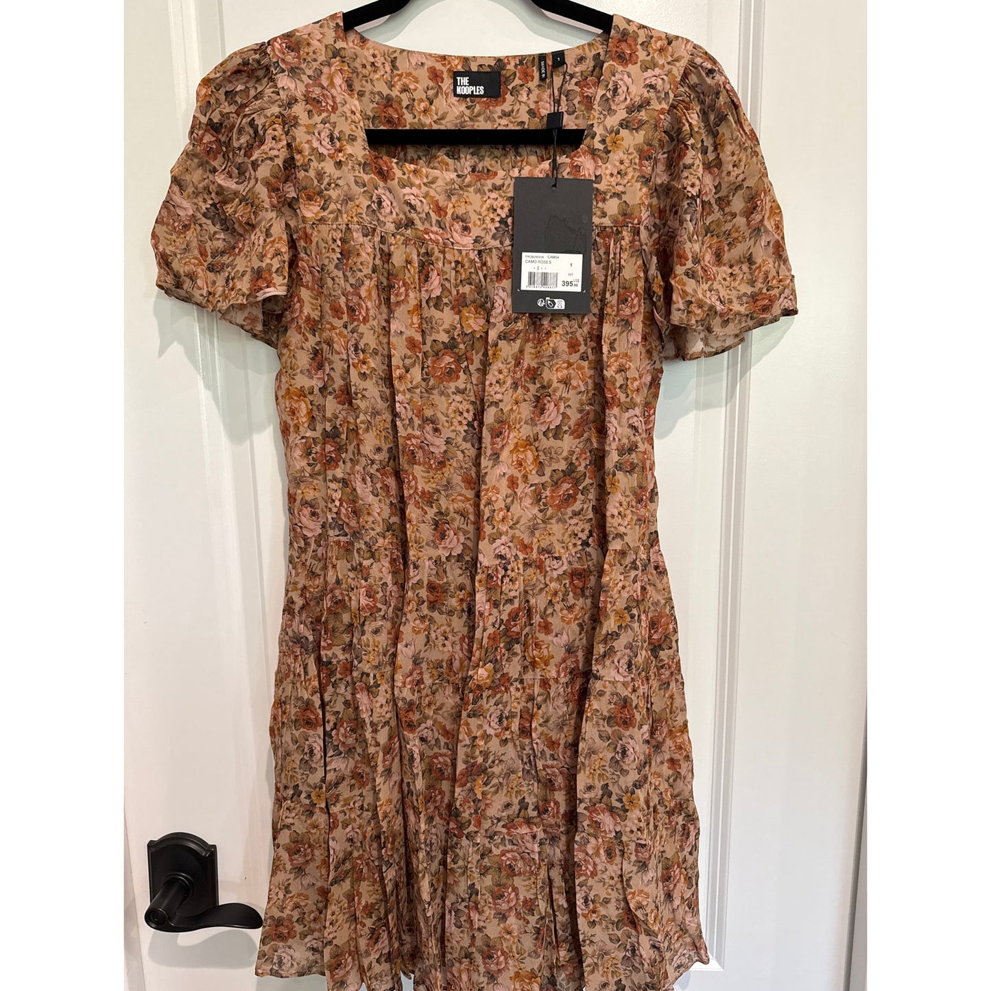 MSRP $395 NWT CAMEL SHORT FLORAL PRINT DRESS Sizr 1 or S | SAME DAY SHIP