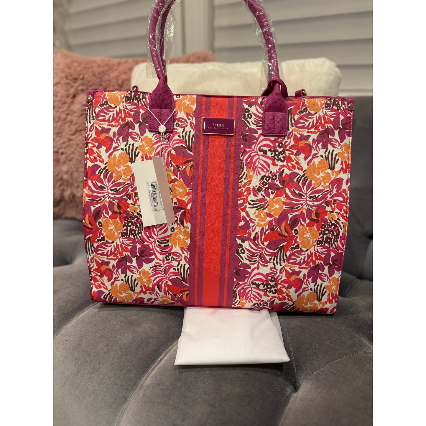 MSRP $245 NWT Trina Turk Floral Tote Handbag Crossbody | SAME DAY SHIP