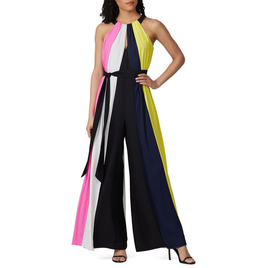 MSRP $340 Great Jones Wide Leg Color Block Jumpsuit Sleeveless, Pockets, size XS