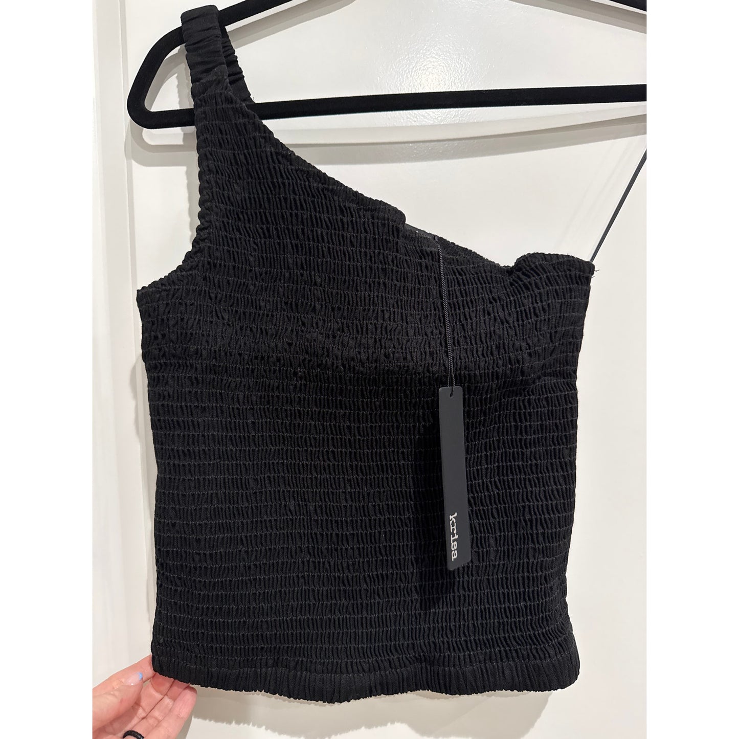 MSRP $152 NWT Reformation Krisa | 100% Linen One Shoulder Ribbed Tank Size S