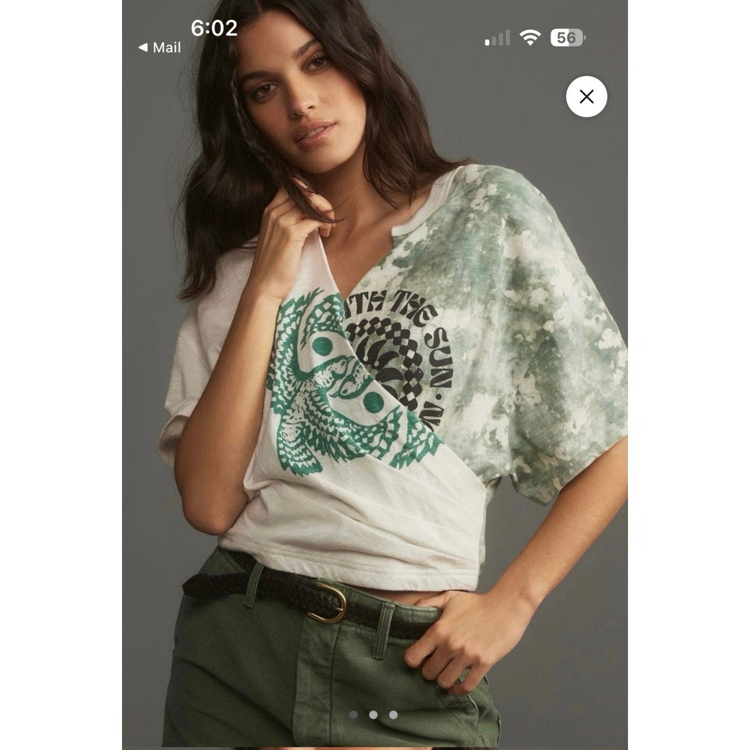 MSRP $102 NWT Pilcro Real Fun, Wow! Wrap Band Graphic Tee Size S | SAME DAY SHIP