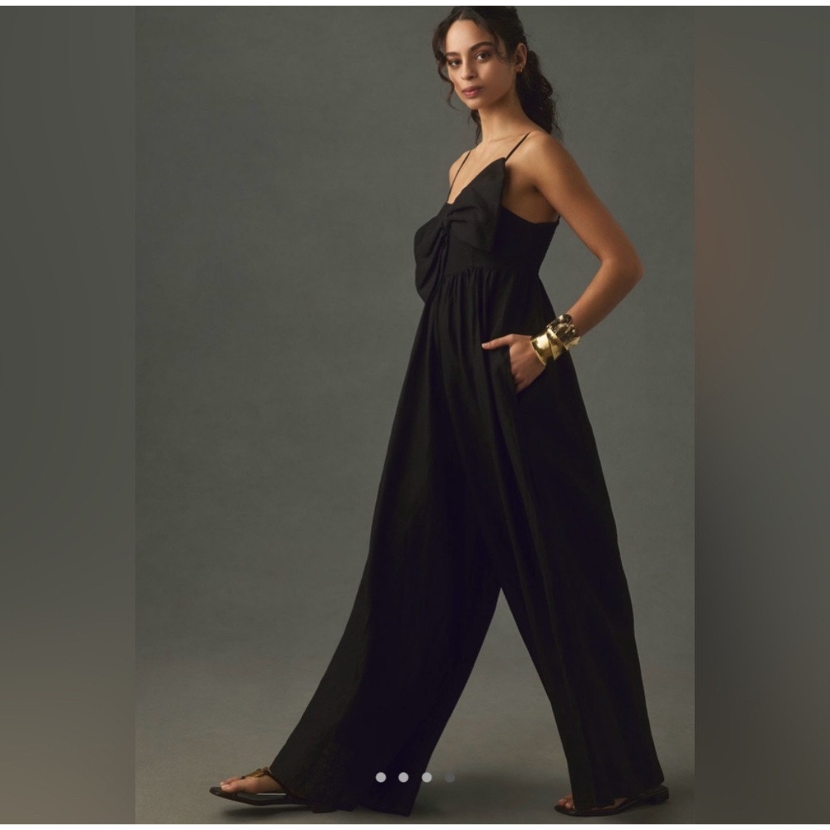 MSRP $198 | NEW Anthropologie Hutch Linen Bow Jumpsuit Size XS-S | SAME DAY SHIP