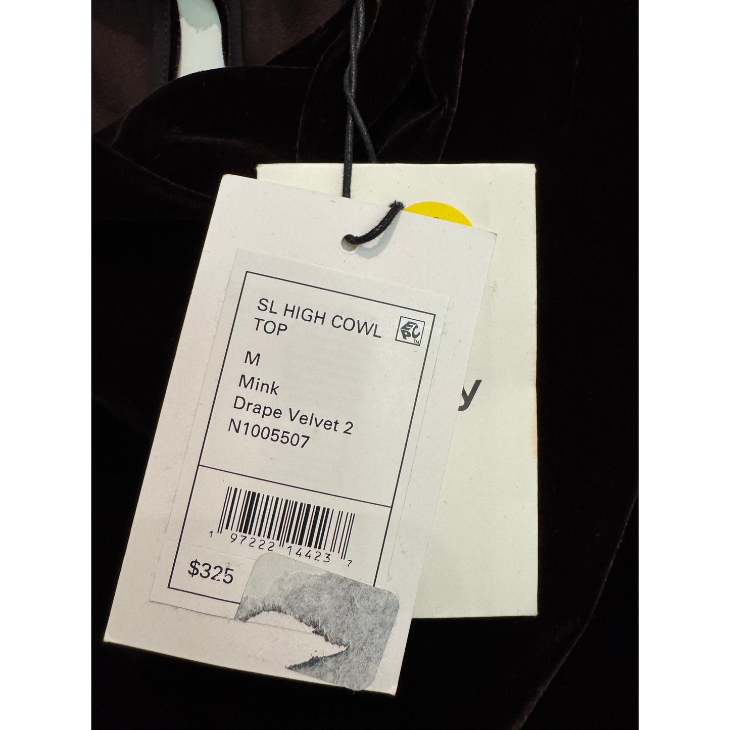 MSRP $325 | NWT Theory High Cowl Top Chocolate Brown Velvet Size M SAME DAY SHIP