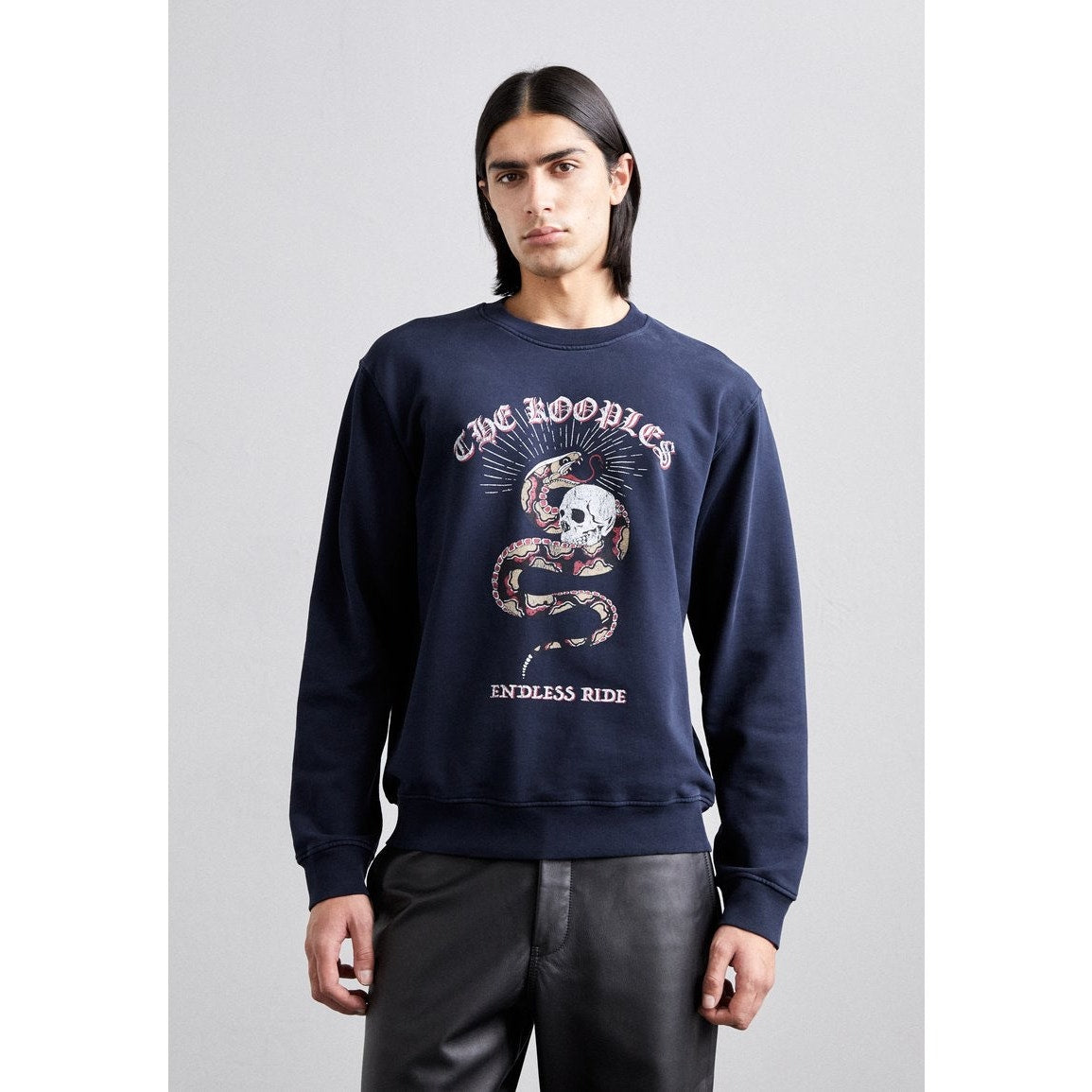 MSRP $275 NWT THE KOOPLES SWEATSHIRT NAVY WASH Size L | SAME DAY SHIP
