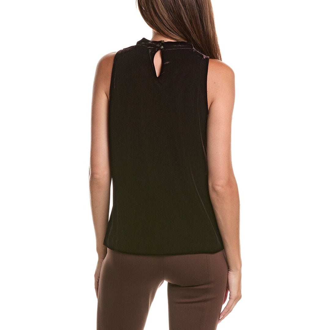 MSRP $325 | NWT Theory High Cowl Top Chocolate Brown Velvet Size M SAME DAY SHIP
