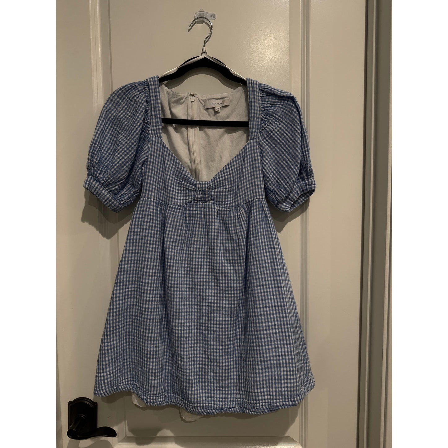 MSRP $275. RTR Now Blue Gingham Babydoll Dress Size XL | SAME DAY SHIP