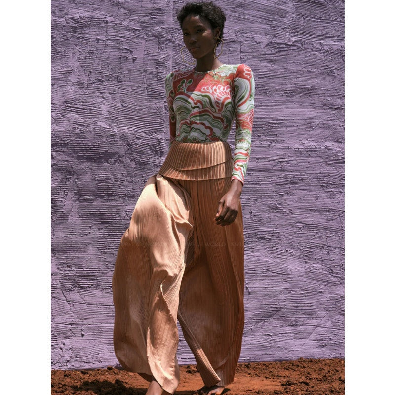 MSRP $284 | Andrea Iyamah Linea Pleated Pants Size M SAME DAY SHIP or NEXT DAY