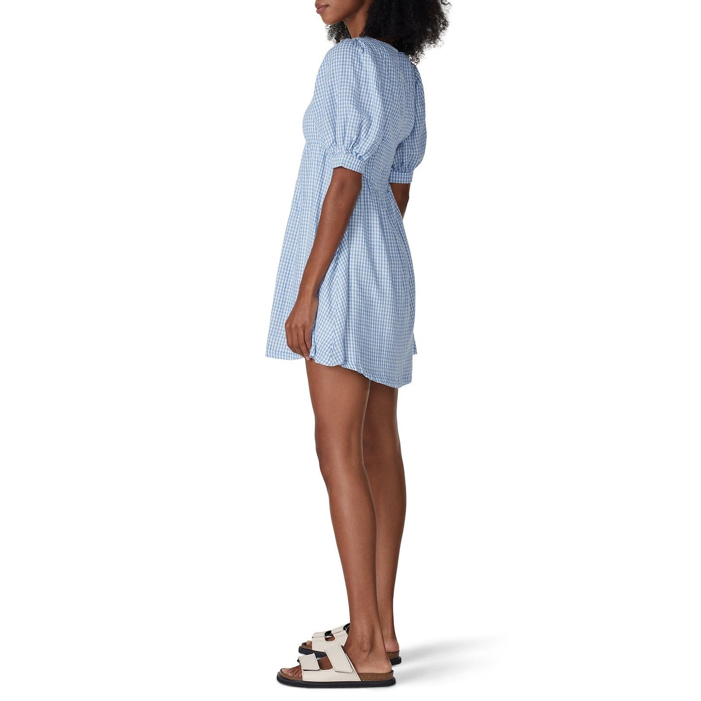 MSRP $275 RTR Now Blue Gingham Babydoll Dress Size XS | SAME DAY SHIP